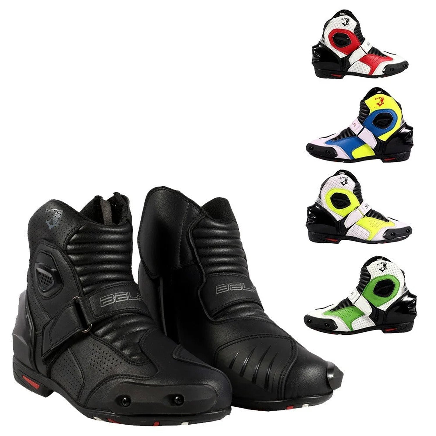 BELA FASTER Couro Motociclista Botas Preto – 7 – Maximomoto PT