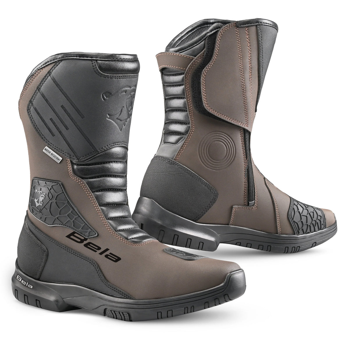 BELA GLADIATOR Motorcycle Leather Touring Boots Black Brown