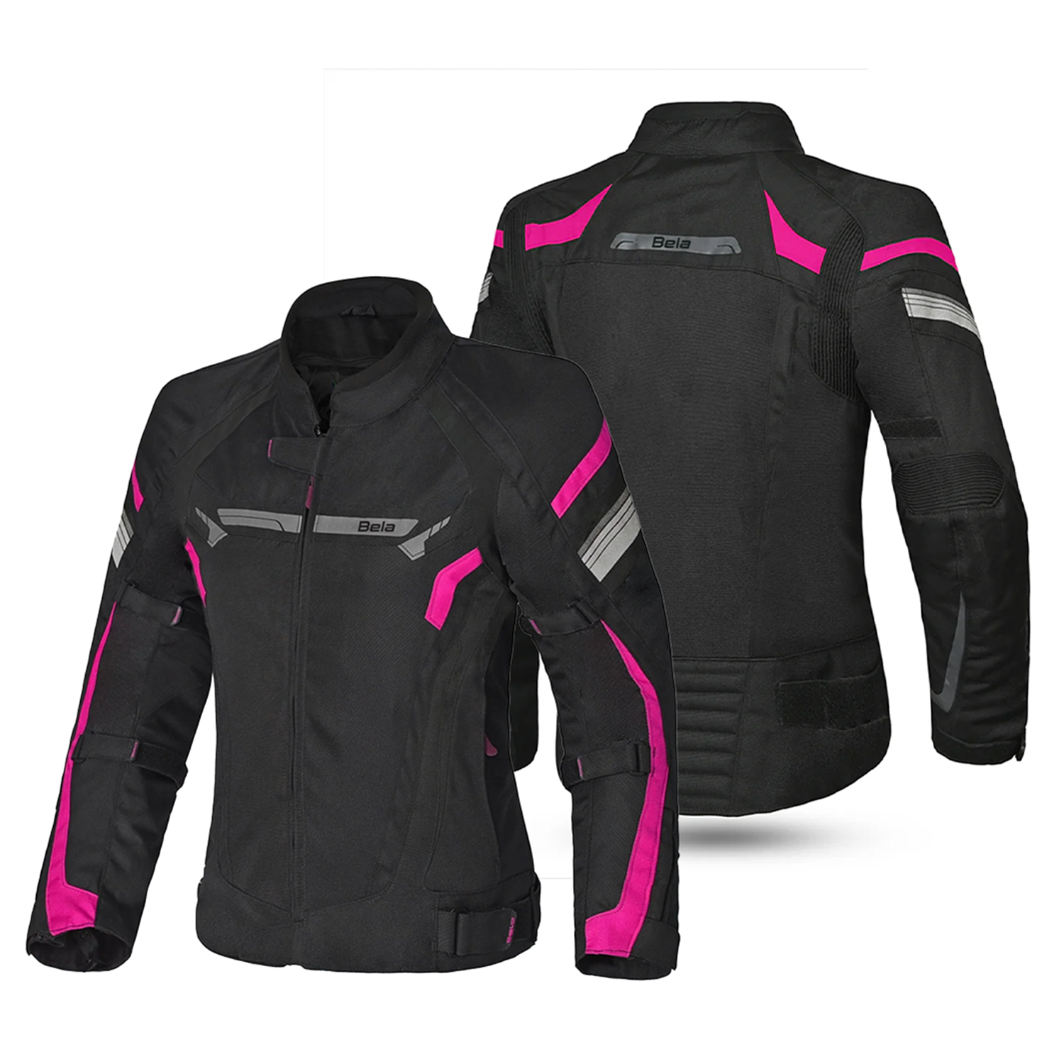 BELA HIGHLAND Women's Motorcycle Jacket Black Pink – 2 – Maximomoto PT