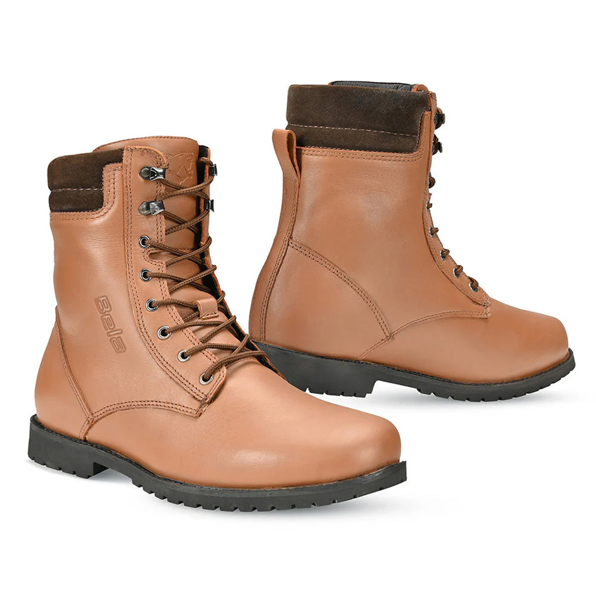 BELA LEGACY Motorcycle Leather Boots Brown