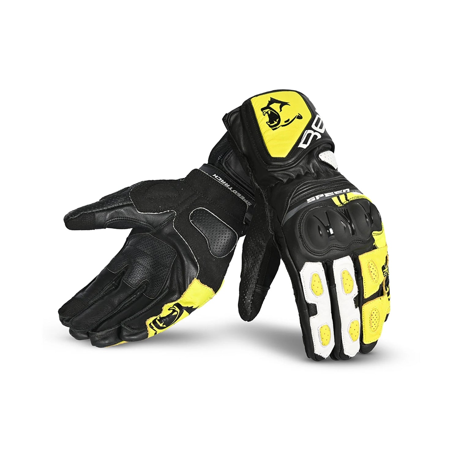 BELA LEMOX Moto Homem Luvas Preto Branco Amarelo – 1 – Maximomoto PT