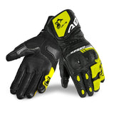 BELA LEMOX Luvas De Moto Homem Preto Branco Amarelo