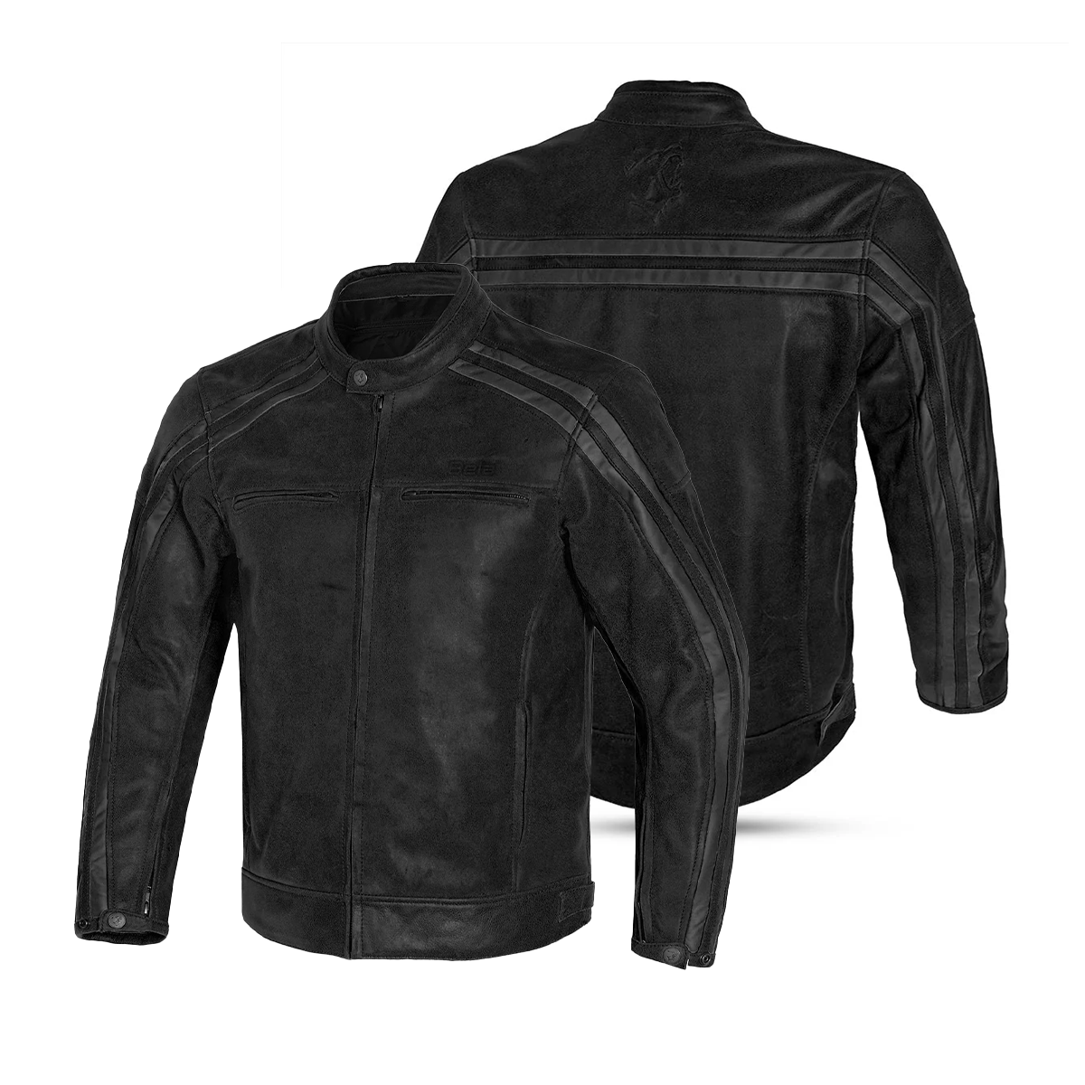 BEAUTIFUL NIGHT HAWK VINTAGE Motorcycle Leather Jackets Black Gray – 2 – Maximomoto PT