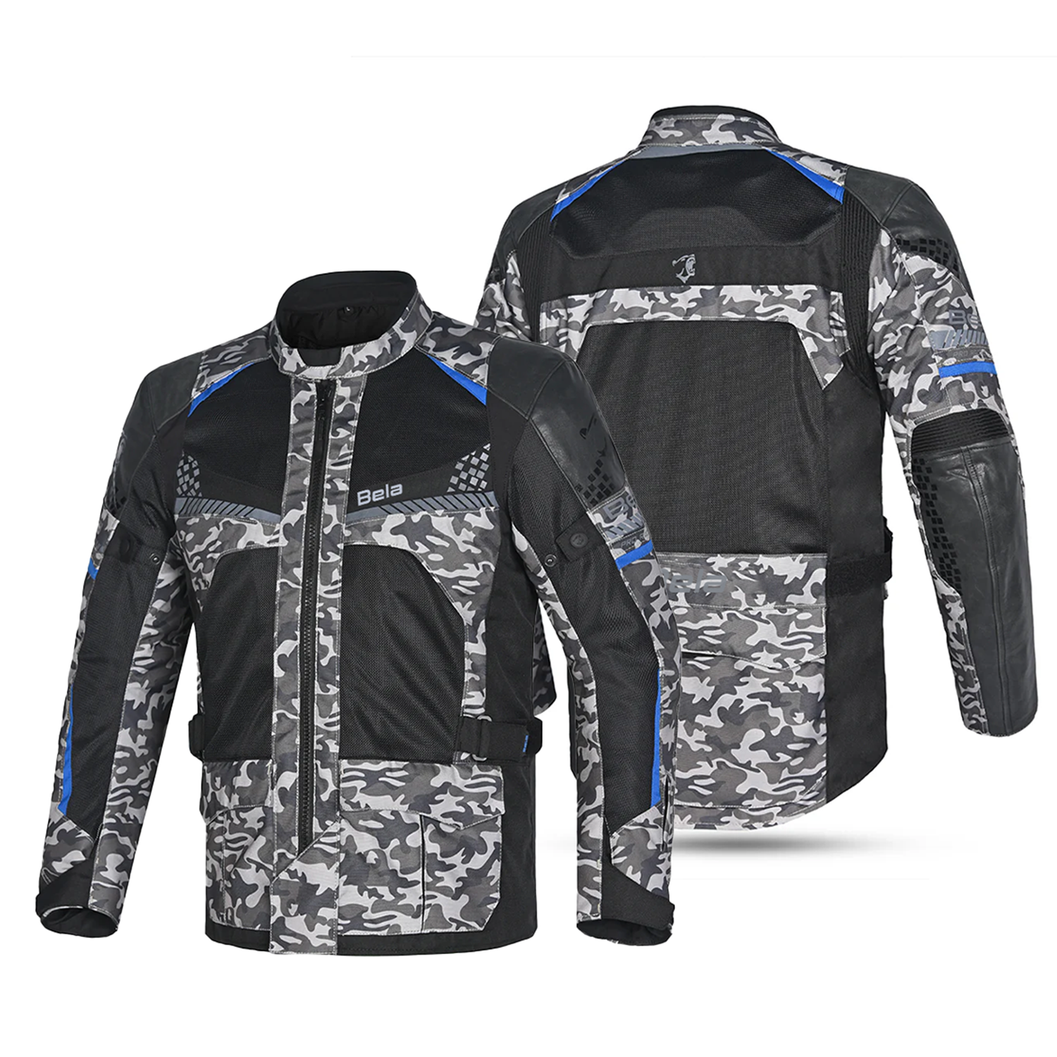 BELA ONSAKER Camouflage Motorcycle Textile Jackets Blue Black – 2 – Maximomoto PT