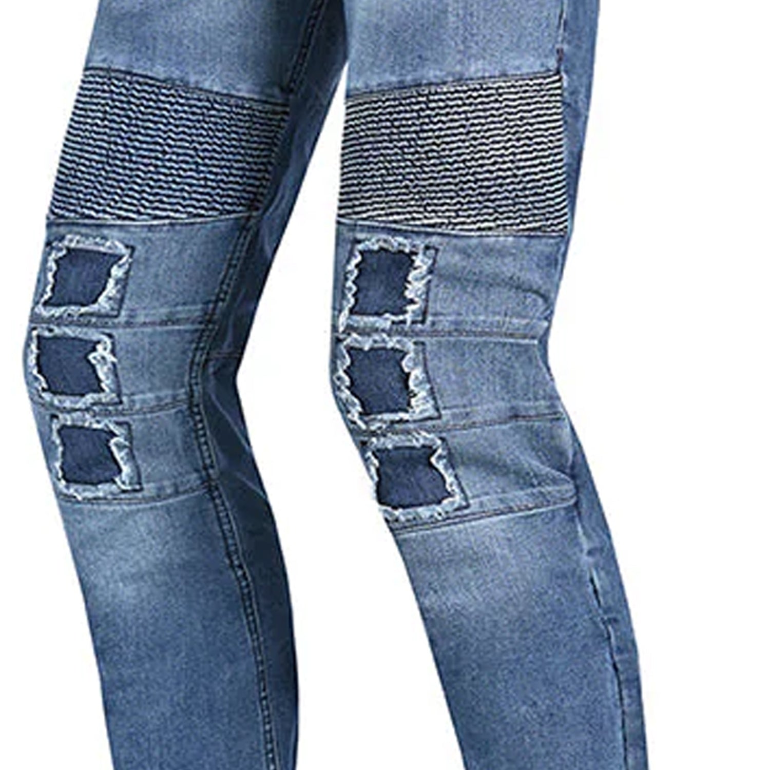 BELA PISTON Textile Denim Jeans Motorcycle Pants Blue 34L – 4 – Maximomoto PT