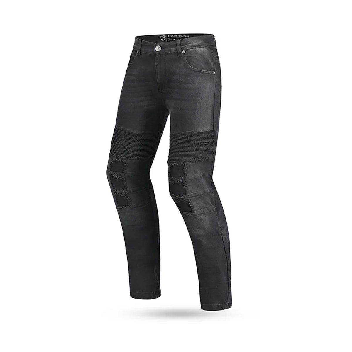 BELA PISTON Textile Denim Jeans Motorcycle Pants Black 34L