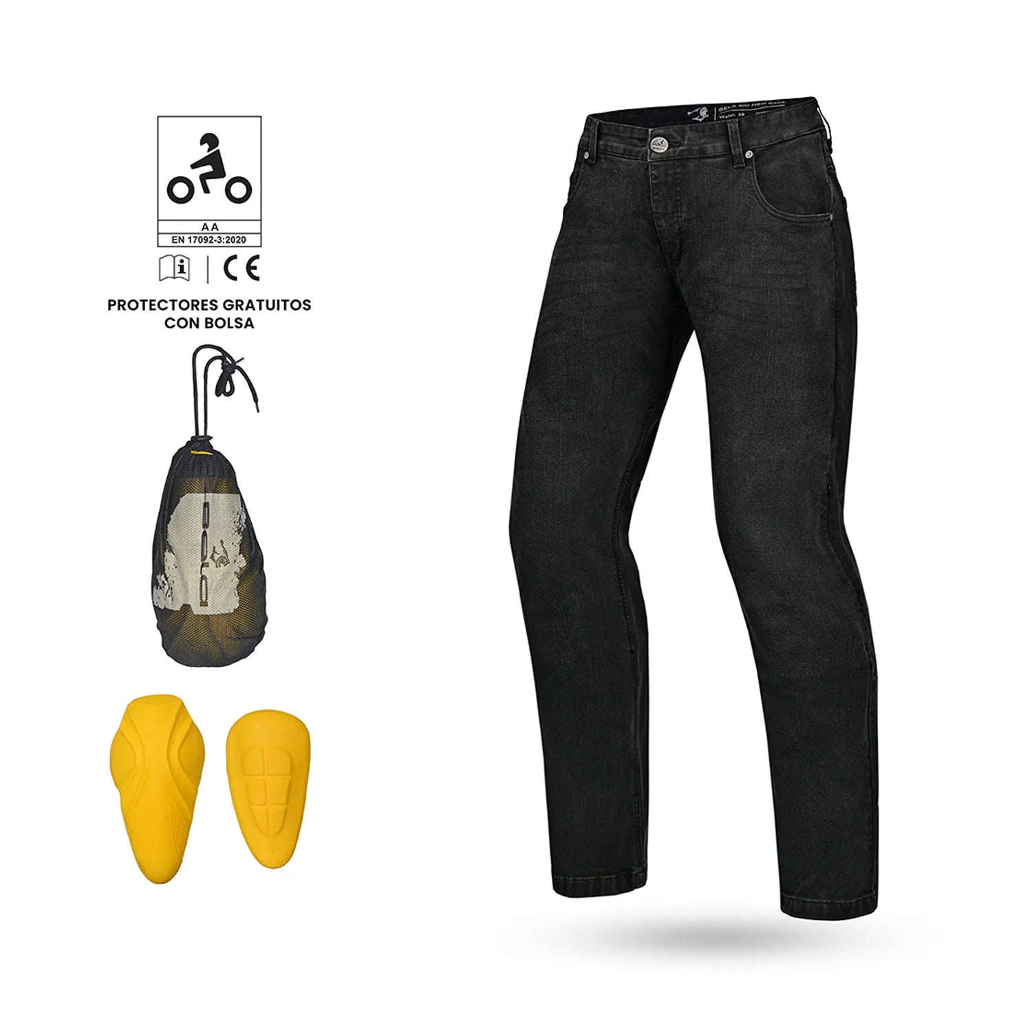 BELA RIO Denim Jeans Moto Homem Calcas Preto 32L – 4 – Maximomoto PT