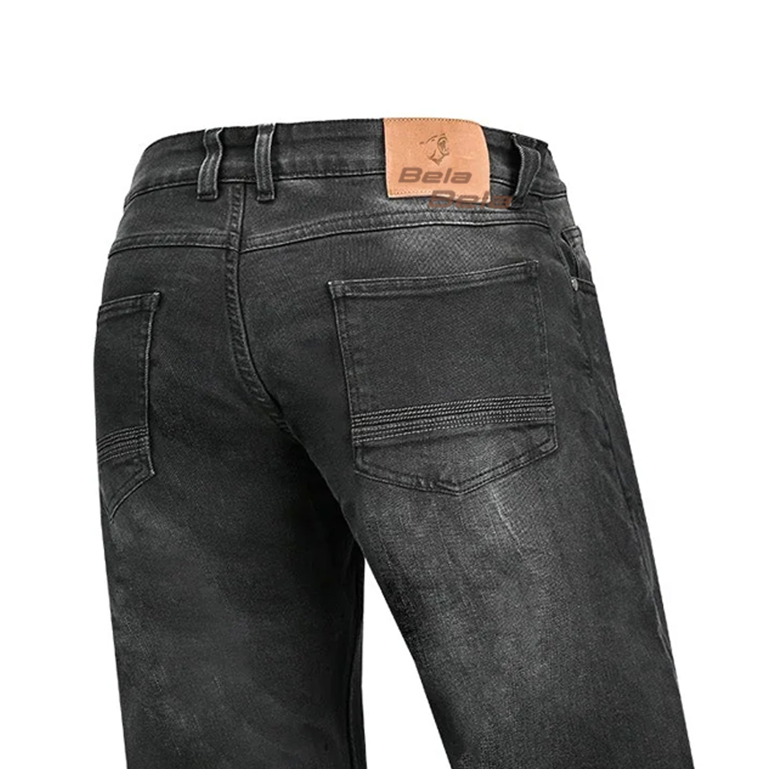 BELA RIO TIE & DY Denim Jeans Moto Calcas Preto 32L – 7 – Maximomoto PT