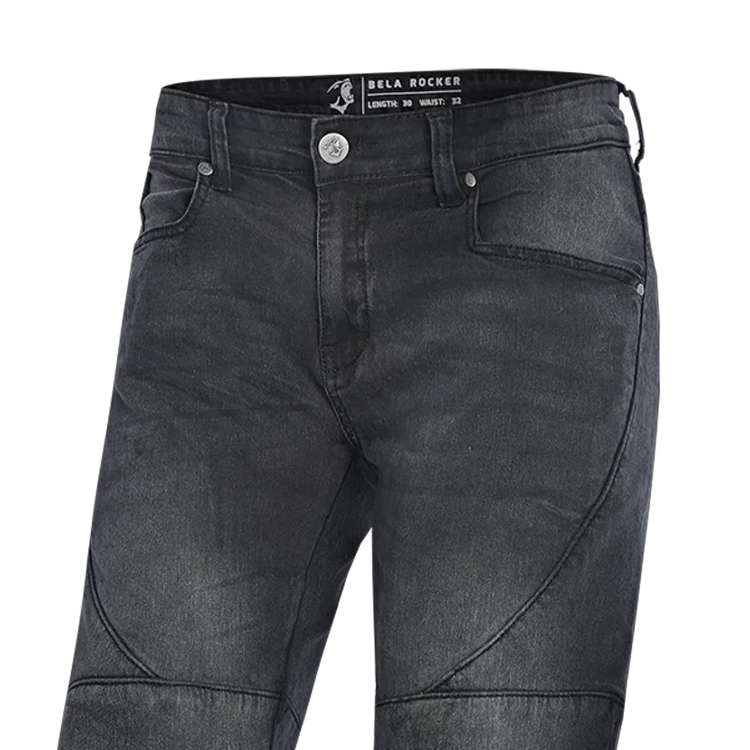 BELA ROCKER Jeans Motorcycle Pants 34L Black Spray – 7 – Maximomoto PT