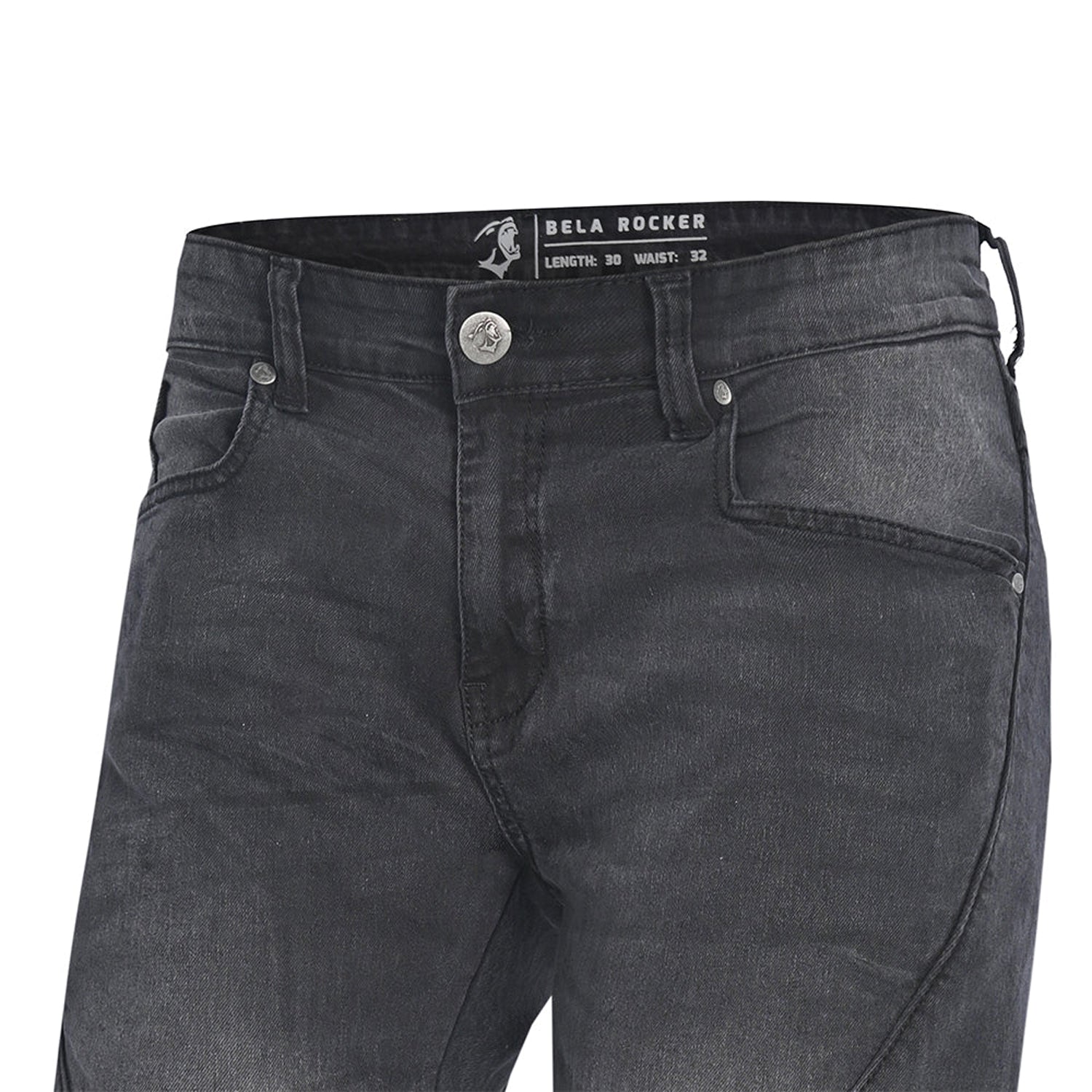 BELA ROCKER Vaqueiro Denim Jeans Moto Homem Calcas Preto 34L – 5 – Maximomoto PT