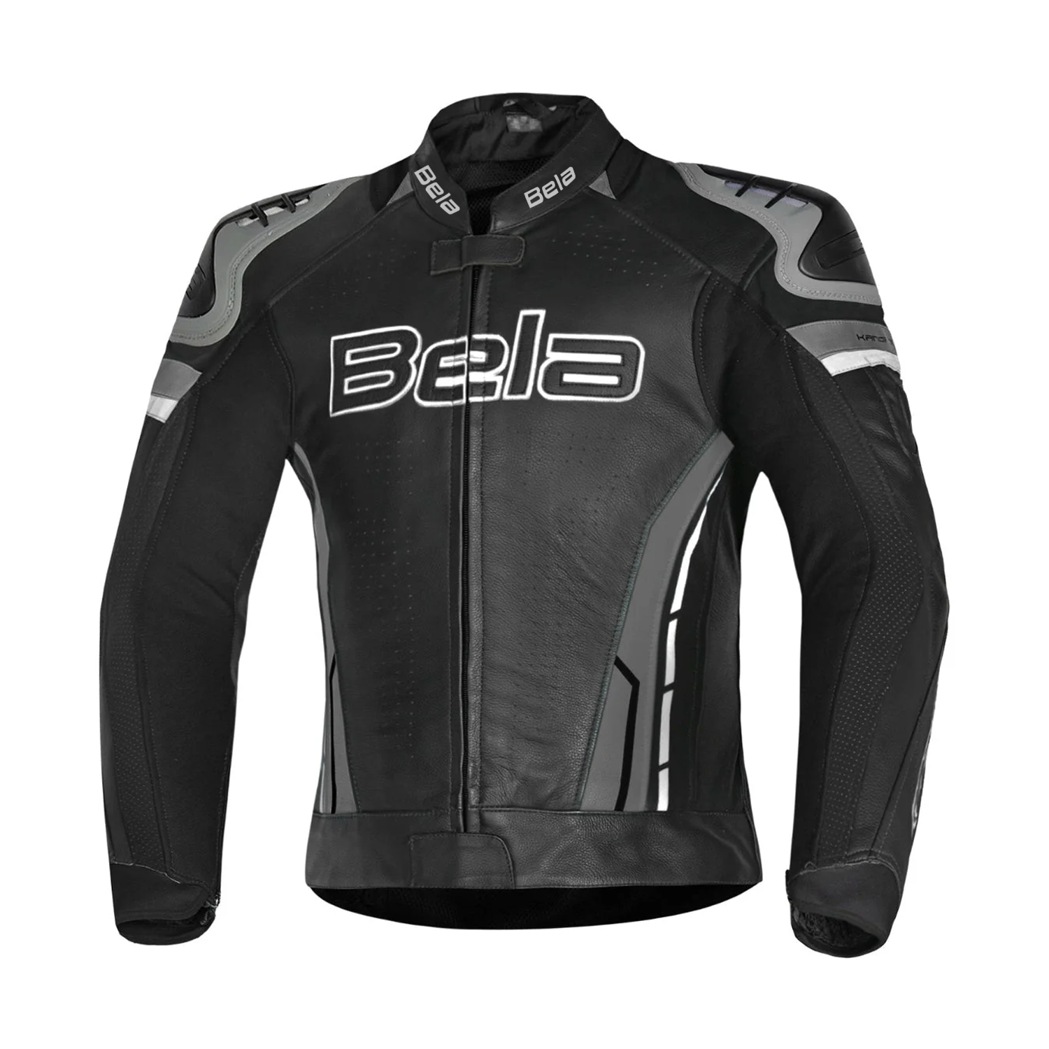 BELA ROCKET Moto Homem Couro Casacos Anthra Preto – 1 – Maximomoto PT