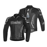 BELA ROCKET Moto Homem Couro Casacos Anthra Preto