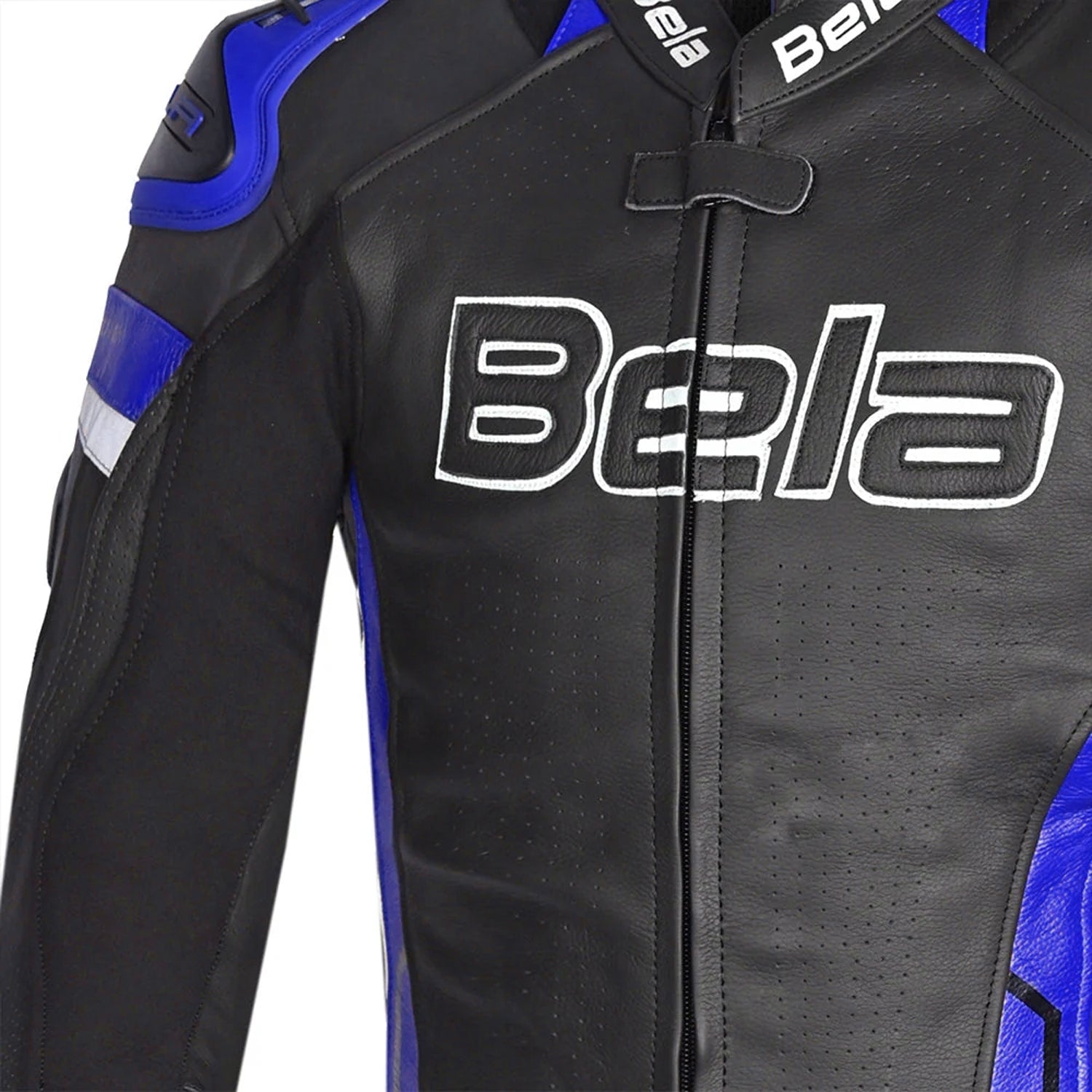BELA Rocket Men's Motorcycle Leather Jackets Black Blue – 4 – Maximomoto PT