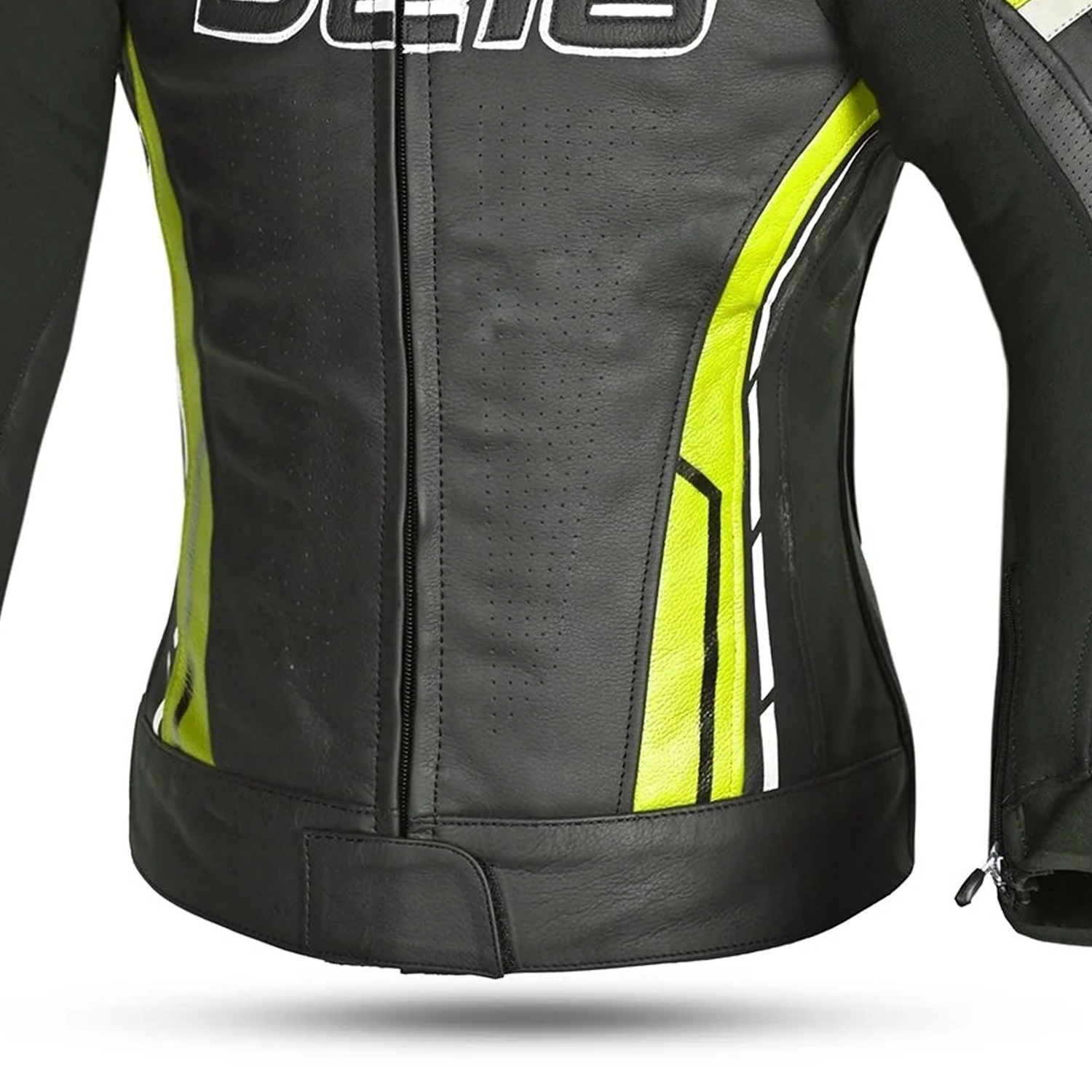 BELA Rocket Women's Motorcycle Leather Jackets Black Yellow Fluorescent – 5 – Maximomoto PT