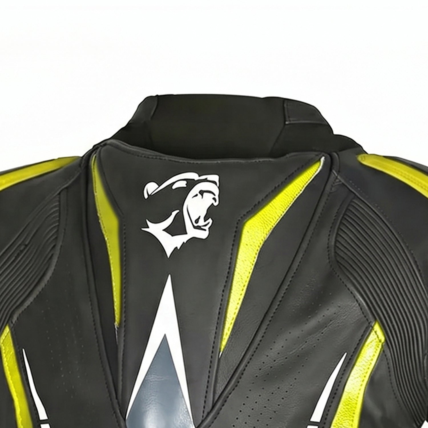 BELA ROCKET Casacos De Moto Couro Homem Preto Fluor Amarelo – 6 – Maximomoto PT