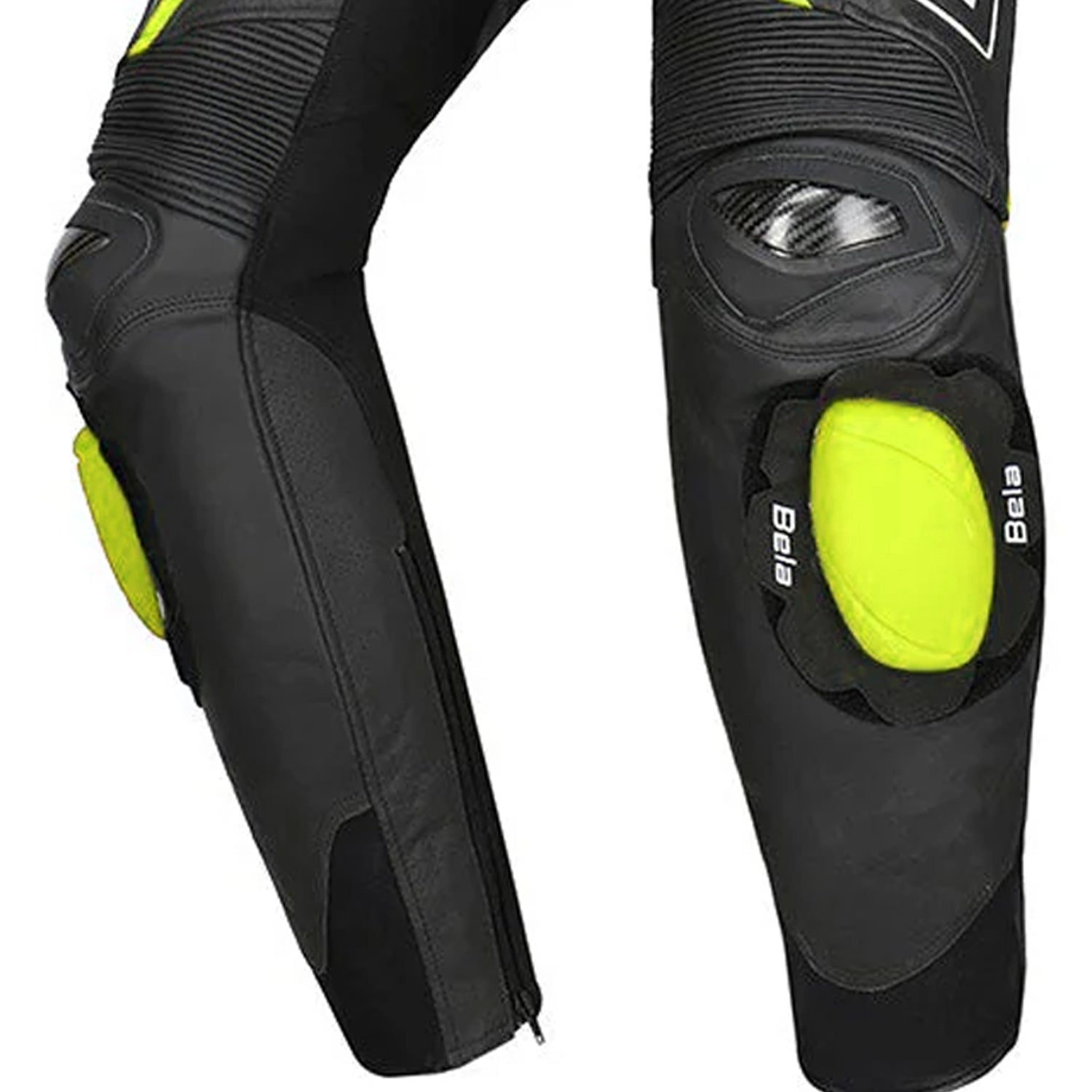 BELA ROCKET Calcas De Moto Homem Couro Preto Fluorescente Amarelo – 4 – Maximomoto PT