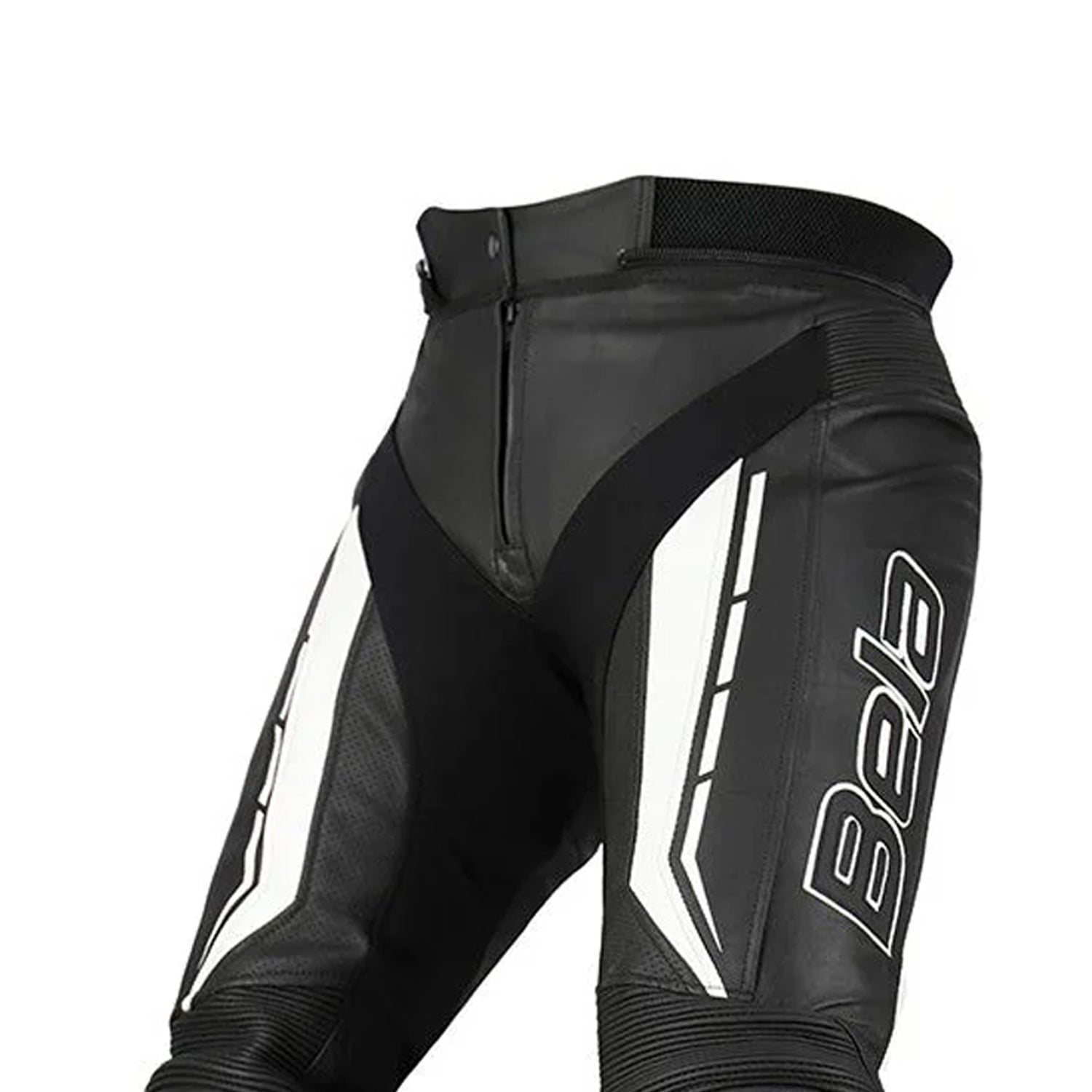 BELA ROCKET Moto Senhora Couro Calcas Preto Branco – 6 – Maximomoto PT