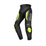 BELA ROCKET Leather Motorcycle Women's Pants Black Fluorescent Yellow