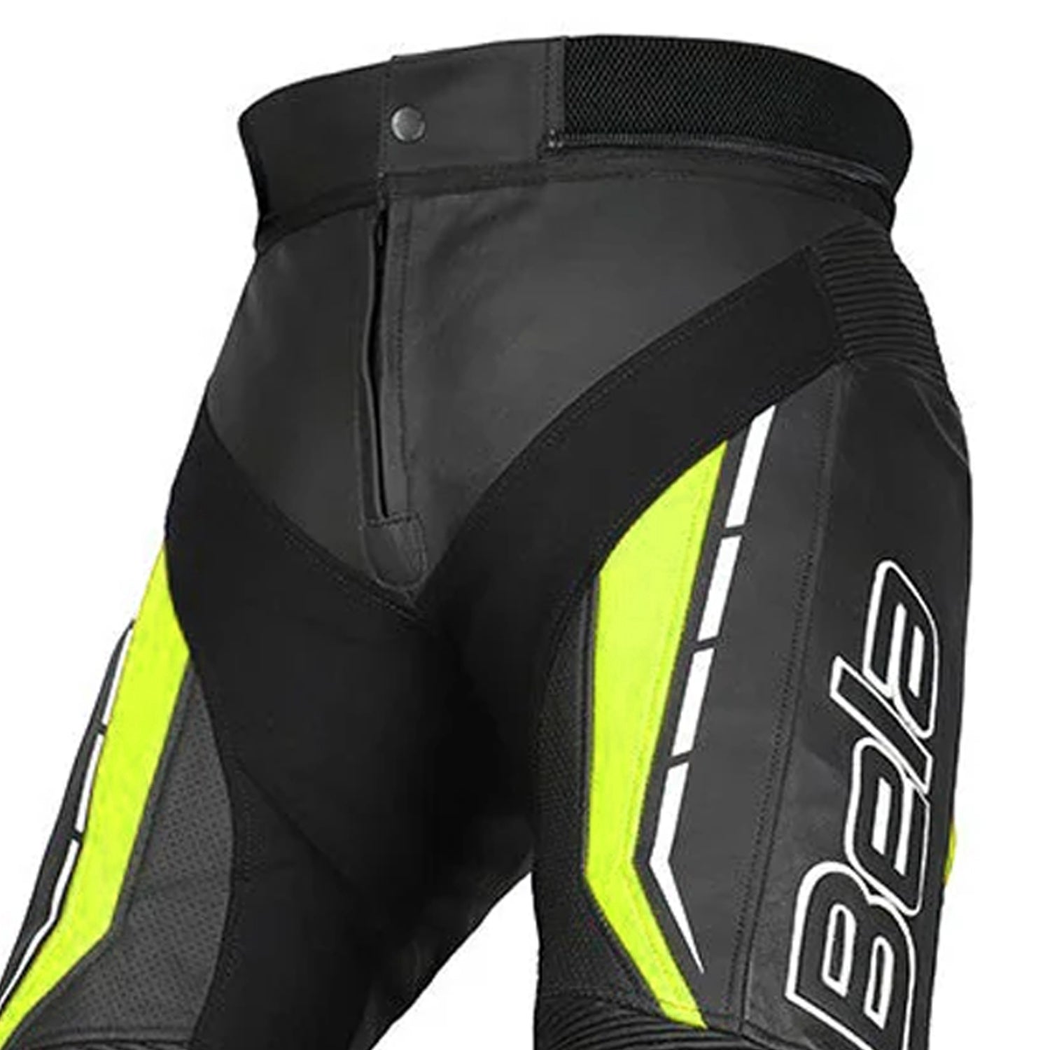 BELA ROCKET Leather Motorcycle Women's Pants Black Fluorescent Yellow – 3 – Maximomoto PT