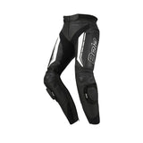 BELA ROCKET Moto Senhora Couro Calcas Preto Branco