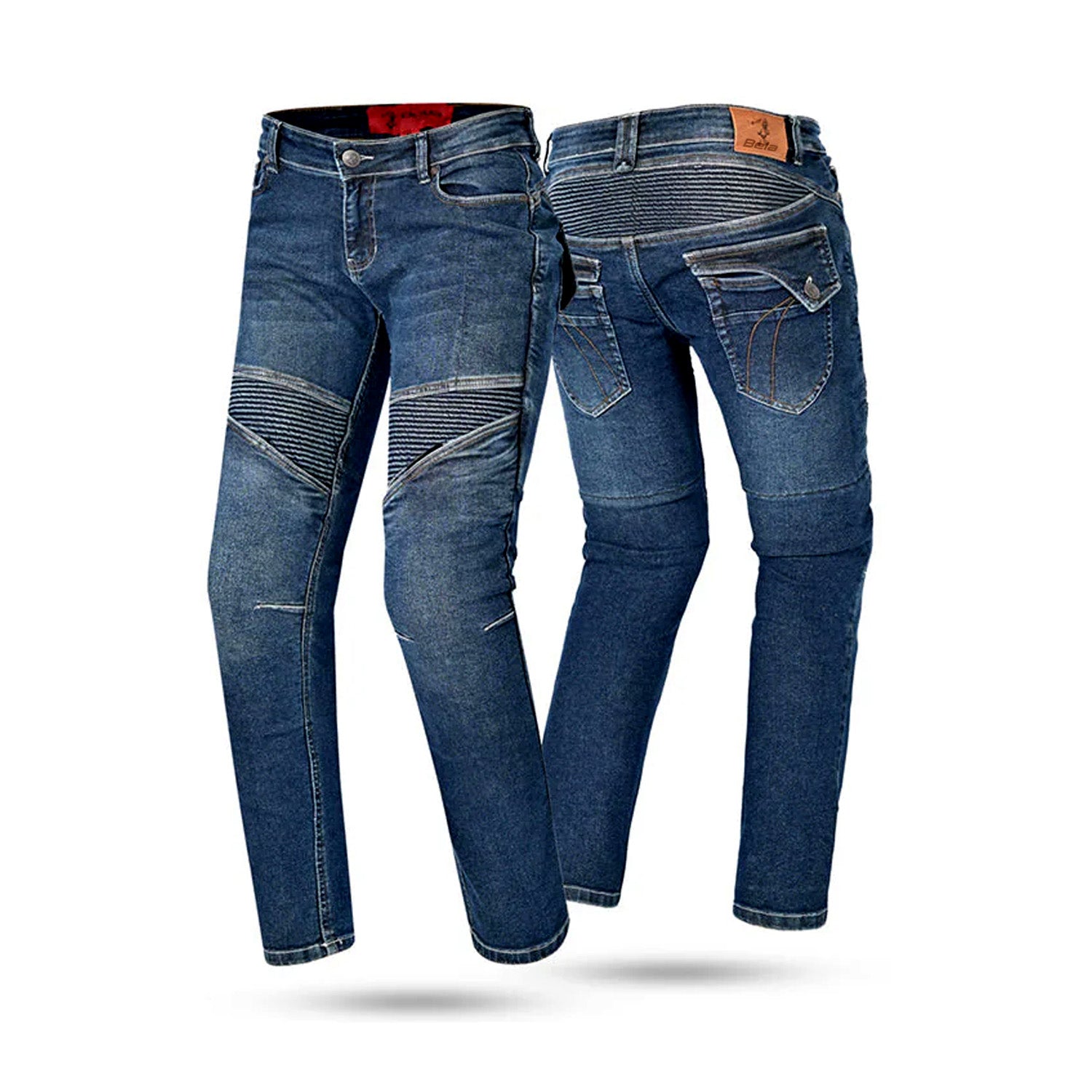 BELA ROSEKIN Denim Jeans Motorcycle Women's Pants Blue – 2 – Maximomoto PT