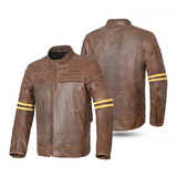 BELA ROYAL RIDER Casacos De Moto Vintage Bege Marrom