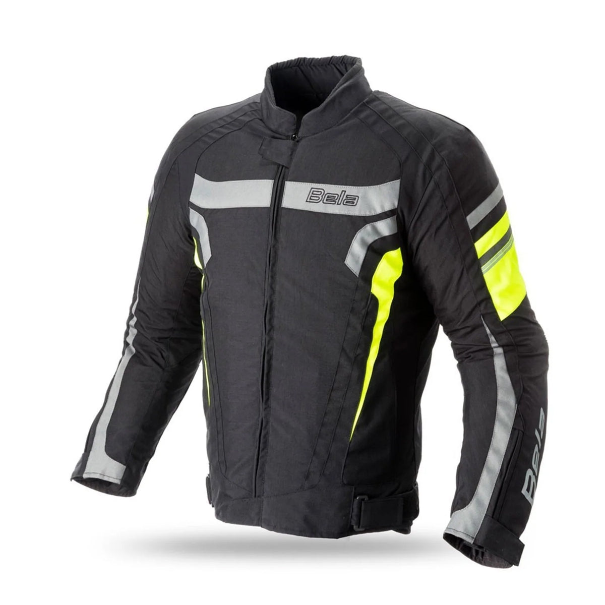 BELA Rebel Rider Motorcycle Ladies Textile Jackets Black Yellow Fluorescent