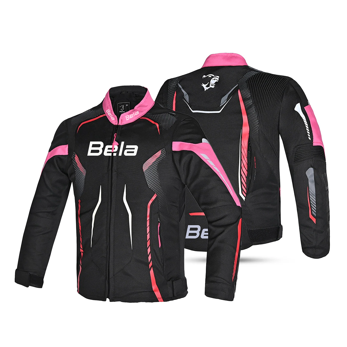BELA STAR LIGHT Moto Junior Textile Jackets Black Pink – 2 – Maximomoto PT