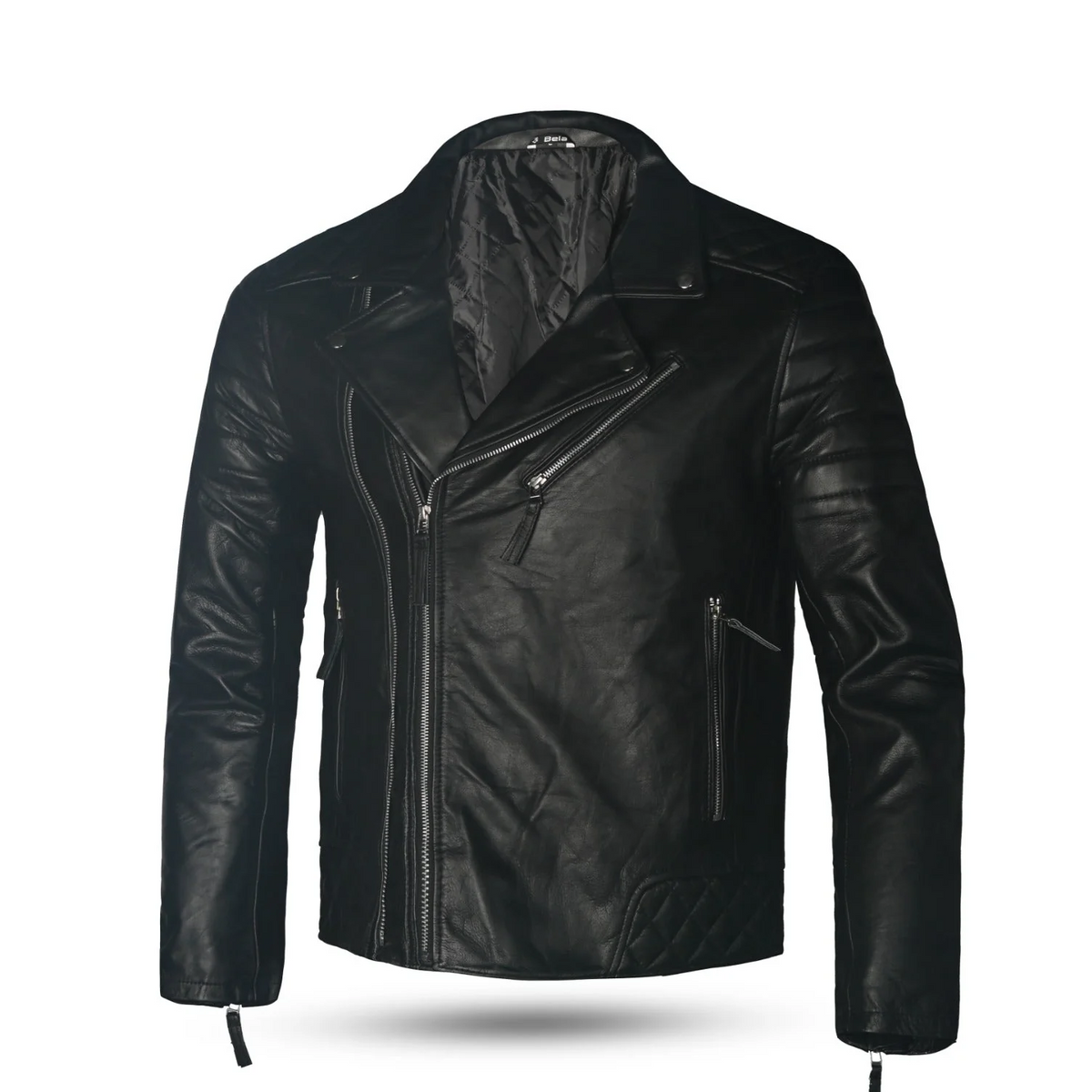 BELA SWISS Moto Homem Couro Moto Casacos Preto
