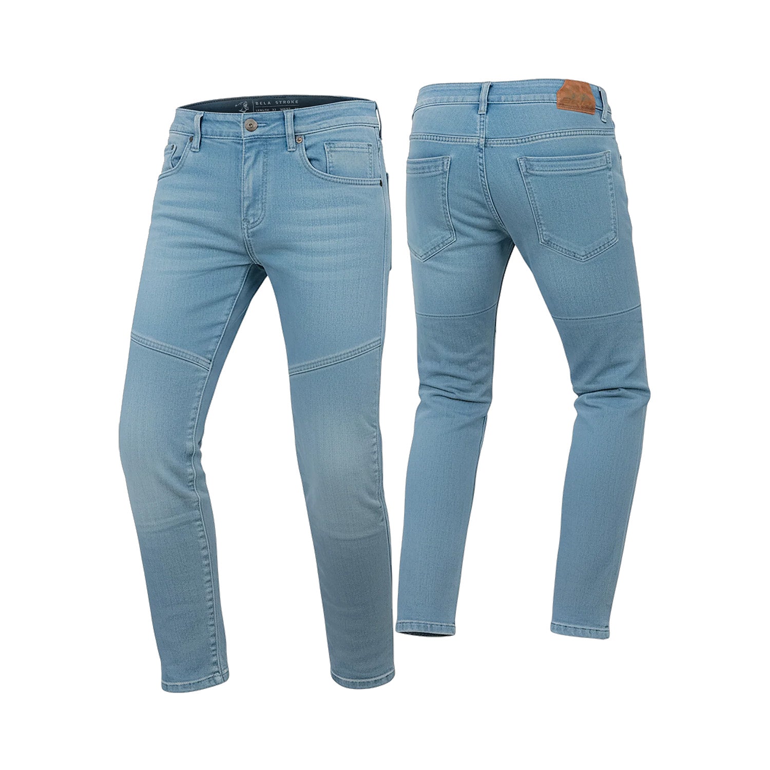 BELA STROKE Denim Jeans Moto Calcas Claro Azul 32L – 2 – Maximomoto PT