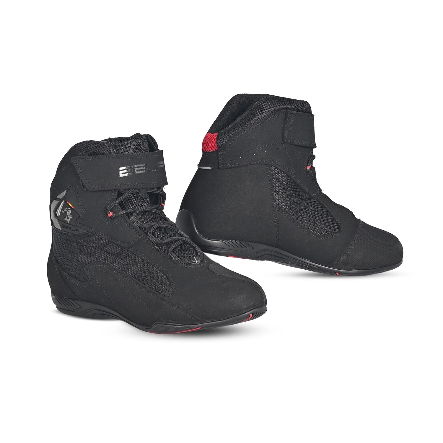 BELA TROPHY Short Leather Motorcycle Boots for Men - Black – 1 – Maximomoto PT