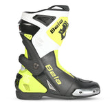 BELA TURBO TRACK Moto Corrida Botas Preto Fluorescente Amarelo