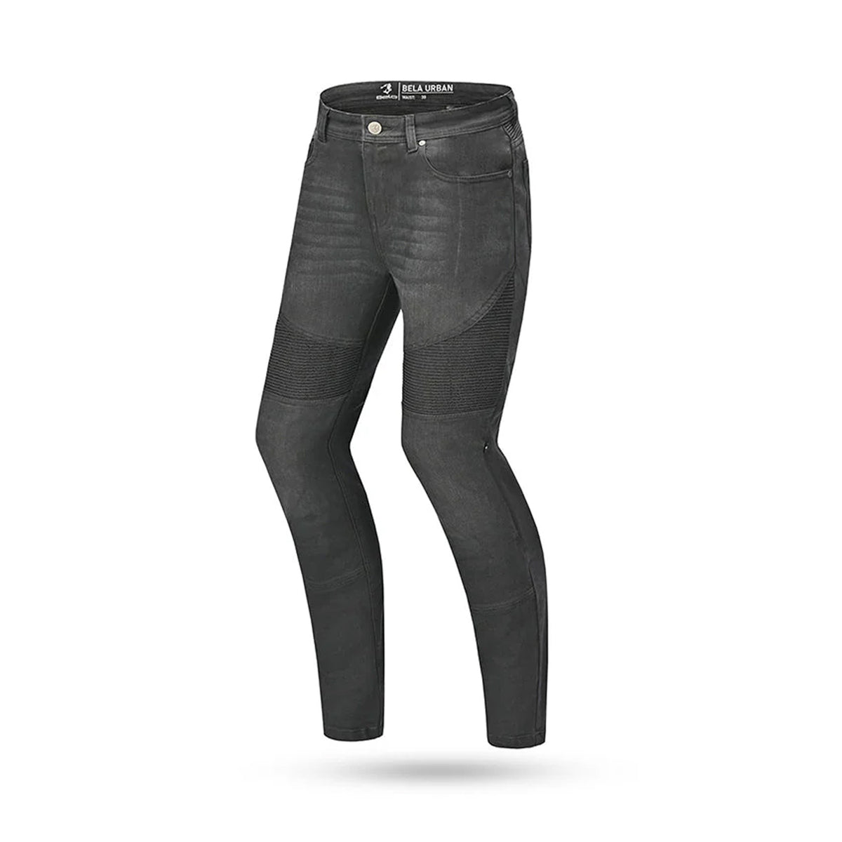 BELA URBAN Denim Jeans Moto Senhora Calcas Spray Preto 30L