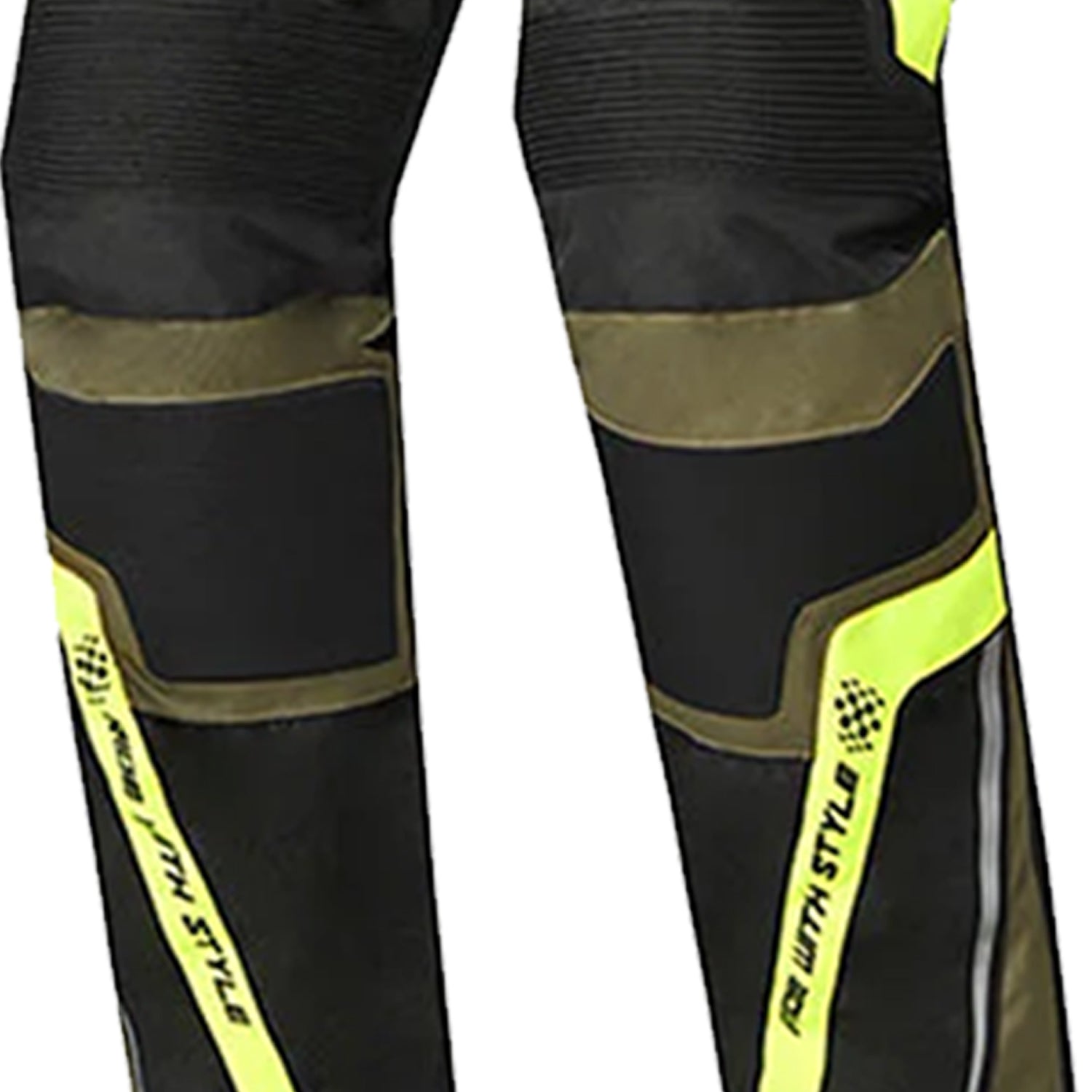 BELA WATSON Motorcycle Textile Pants Black Khaki Yellow White – 6 – Maximomoto PT