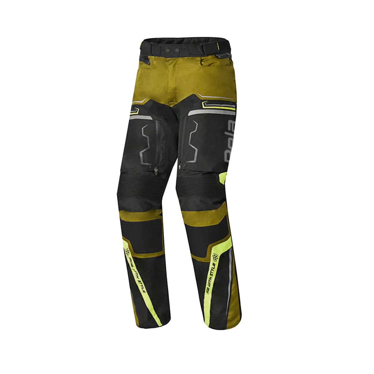 BELA WATSON Calcas De Moto Homem Textil Preto Marron Claro Amarelo Fluo