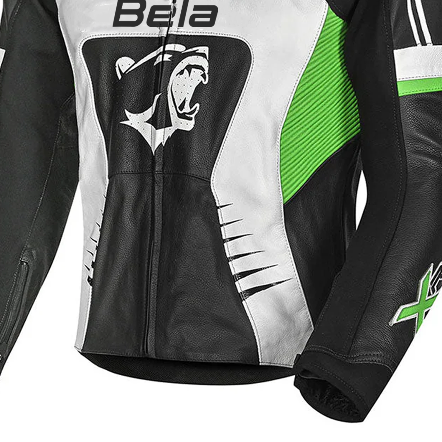 BELA X RACE Motorcycle Leather Jackets Black White Green – 7 – Maximomoto PT