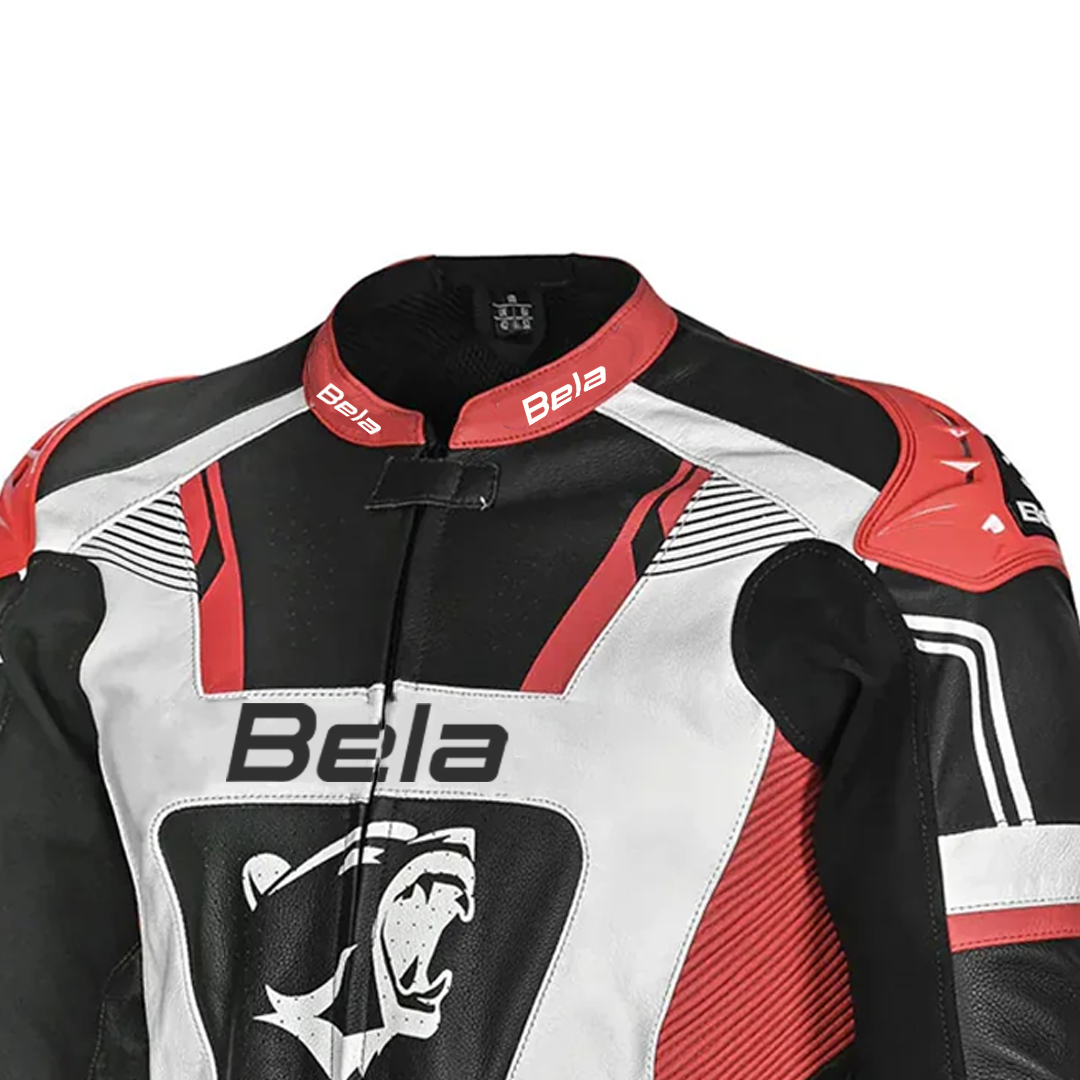 BELA X RACE Motorcycle Leather Jackets Black White Red – 4 – Maximomoto PT