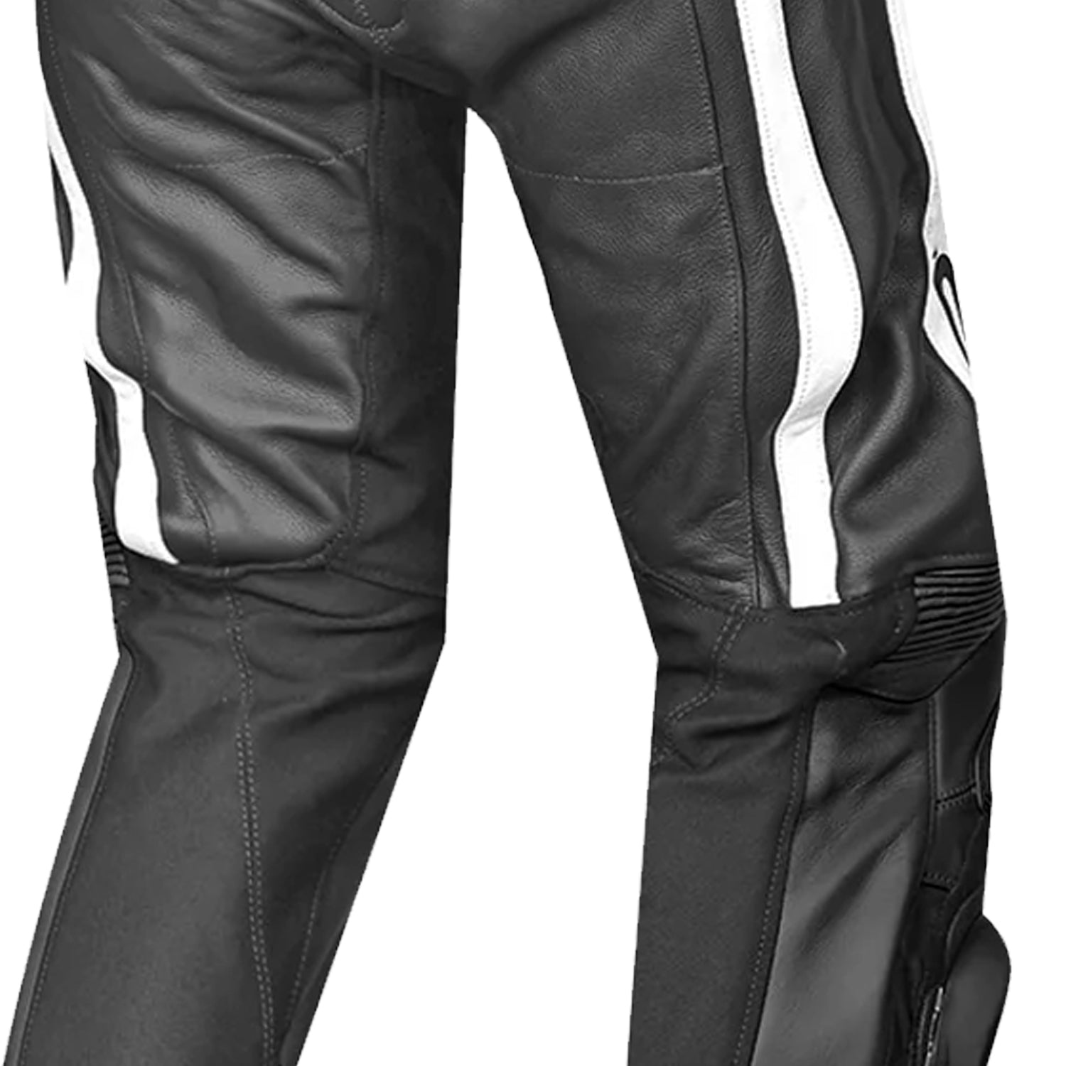 BELA X RACE WOMEN'S BLACK LEATHER PANTALON ANTHRA BLANCO – 8 – Maximomoto PT