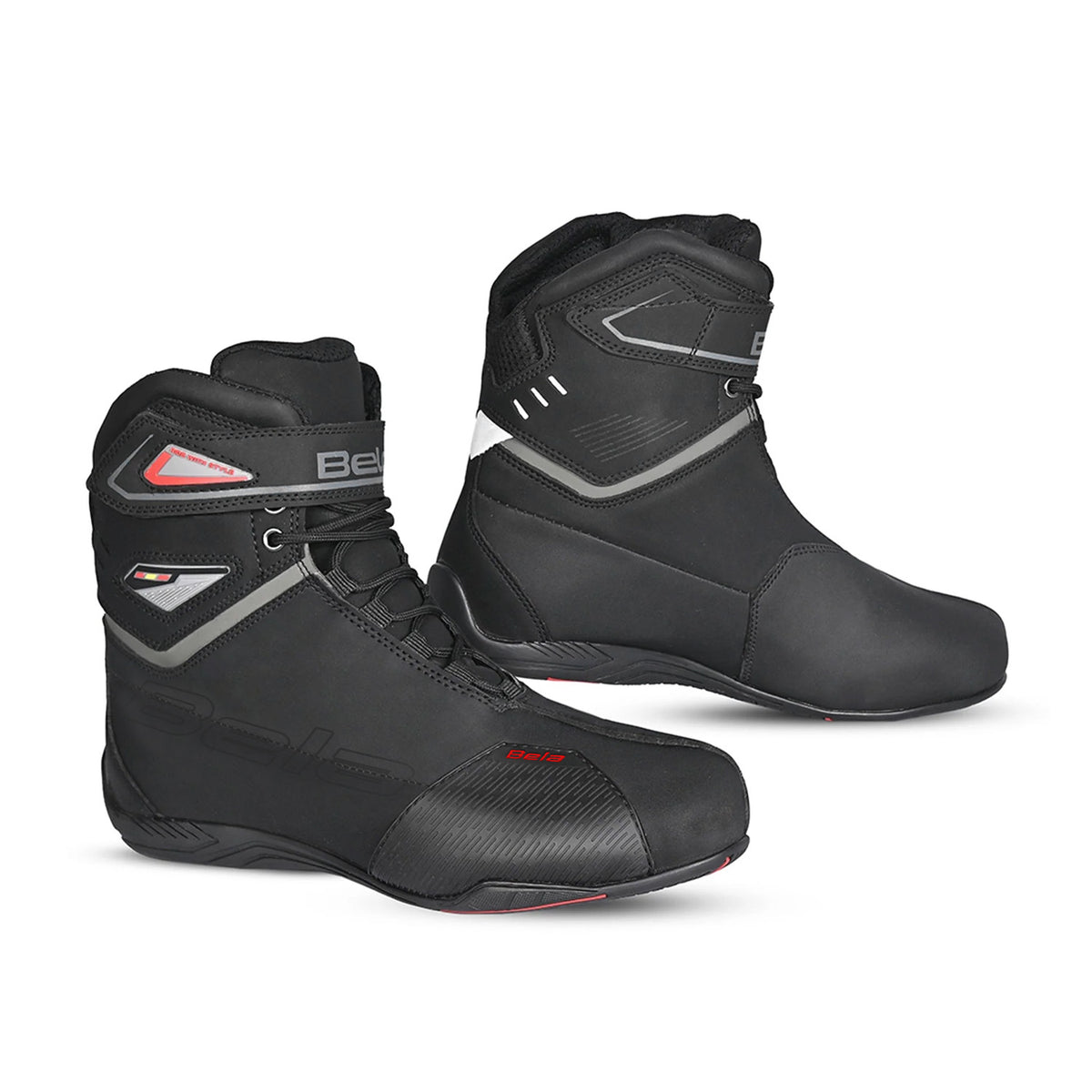 BELA BLAZE Botas De Moto Couro Homem Preto