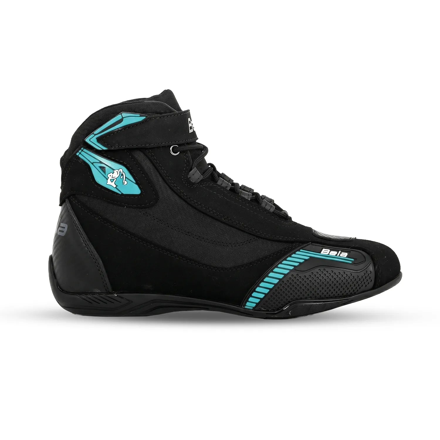 BELA KIVA Moto Couro Botas Senhora Turquesa Preto – 2 – Maximomoto PT