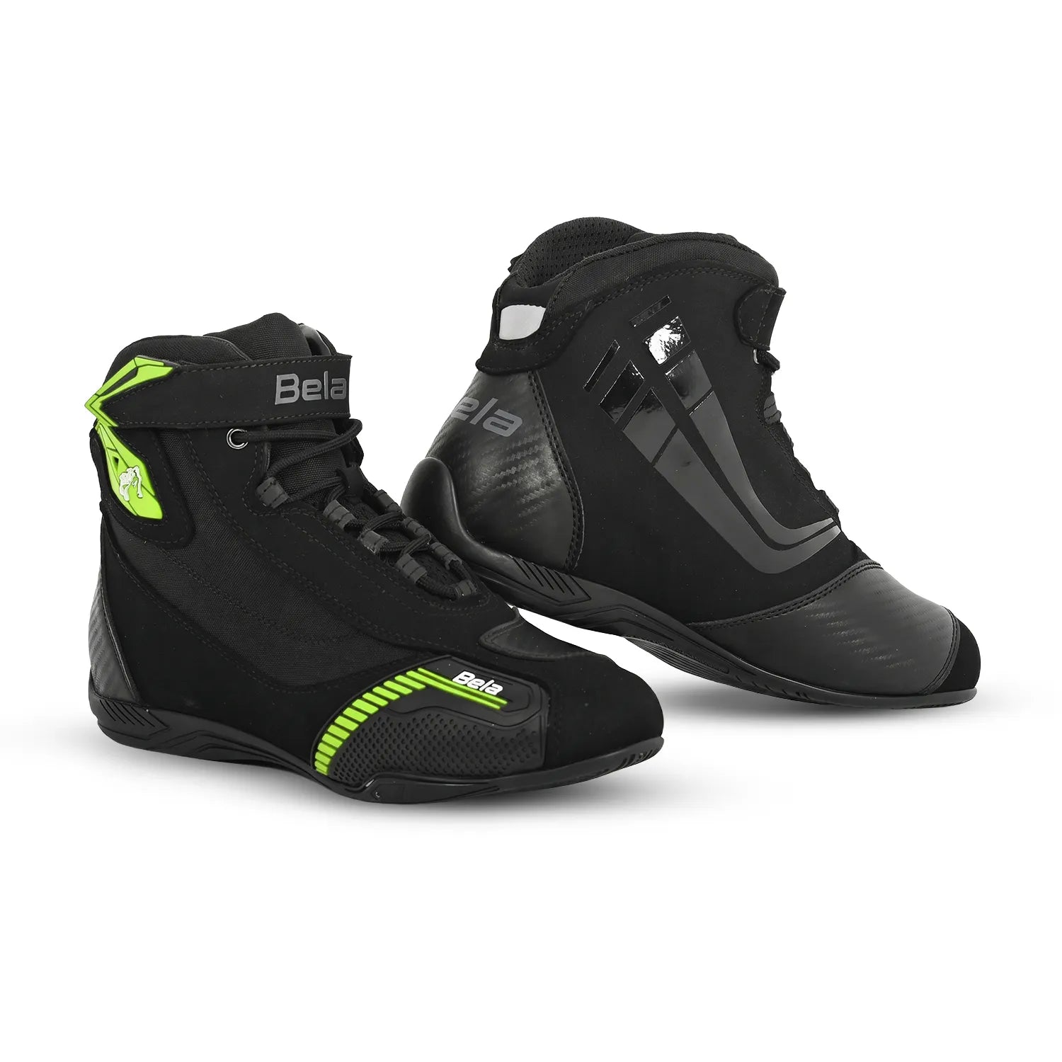 BELA KIVA Botas De Moto Homem Couro Preto Fluorescente Amarelo – 1 – Maximomoto PT