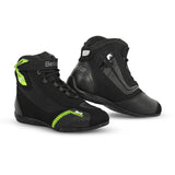 BELA KIVA Botas De Moto Homem Couro Preto Fluorescente Amarelo