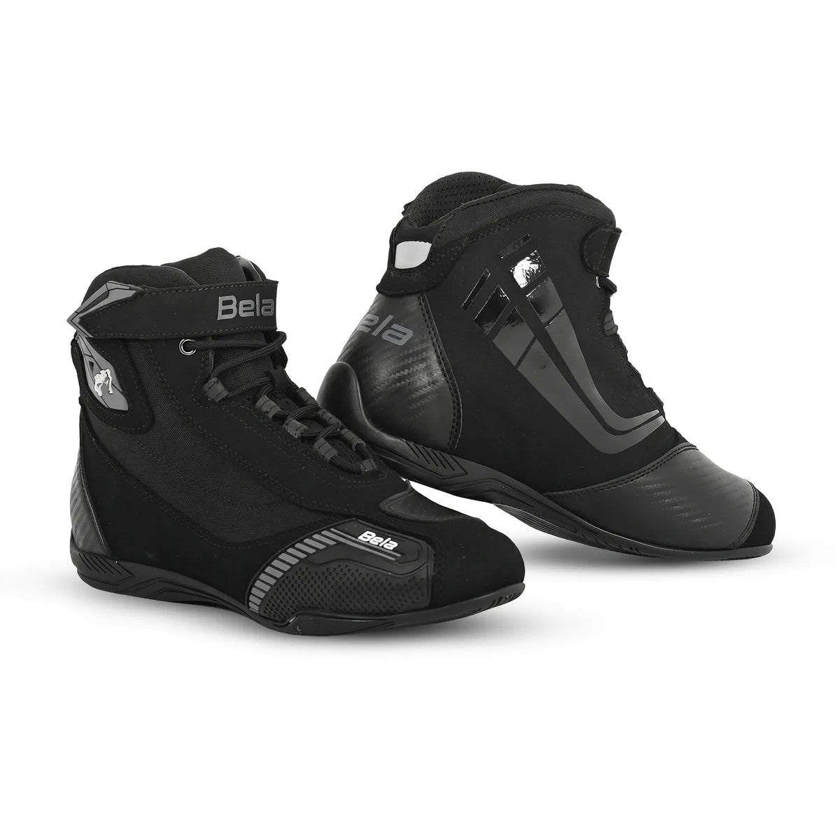 BELA KIVA Homem Moto Couro Botas Preto Cinza