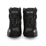 BELA KIVA Homem Moto Couro Botas Preto Cinza