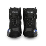 BELA KIVA Motorcycle Leather Men's Boots Black Blue