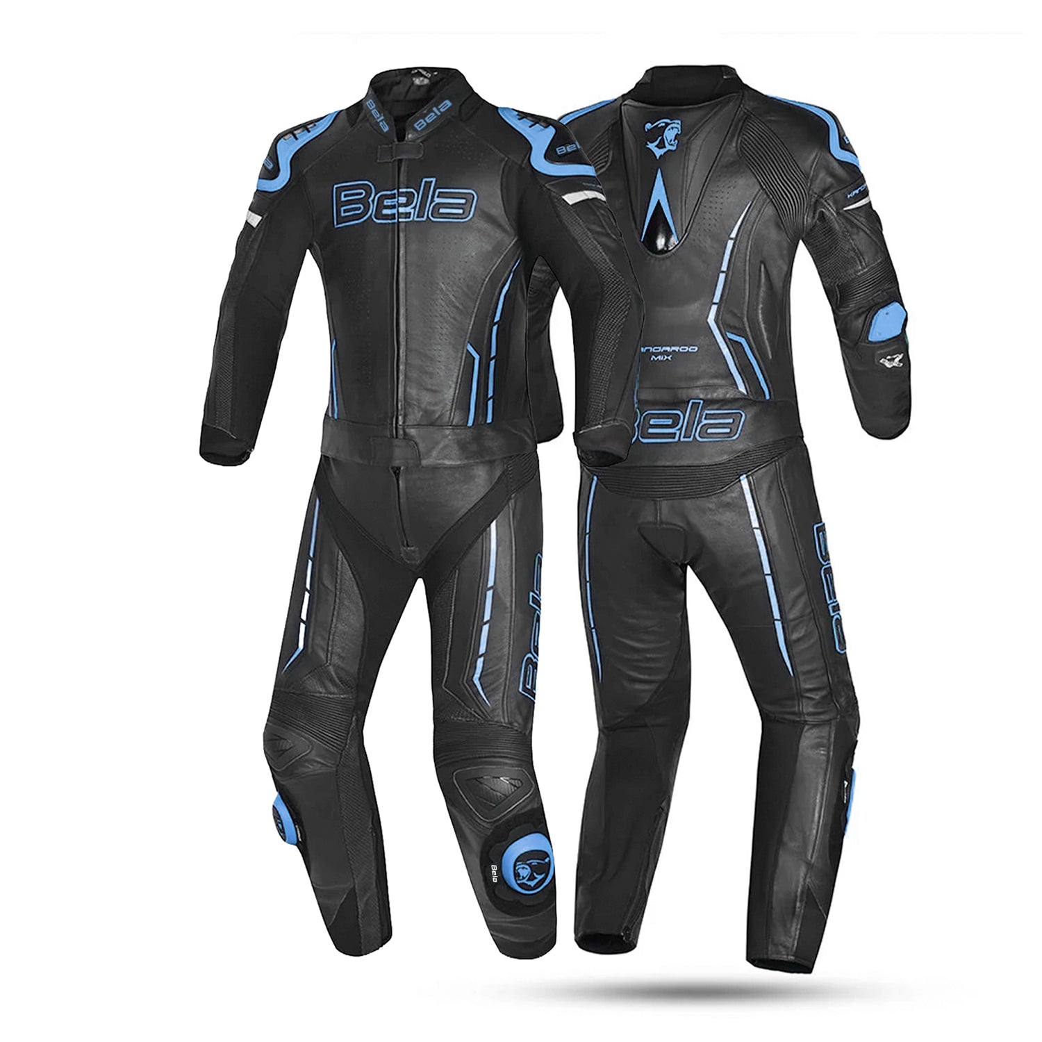 BELA ROCKET Mix Kangaroo 1 PC Motorcycle Suit Black Blue – 9 – Maximomoto PT