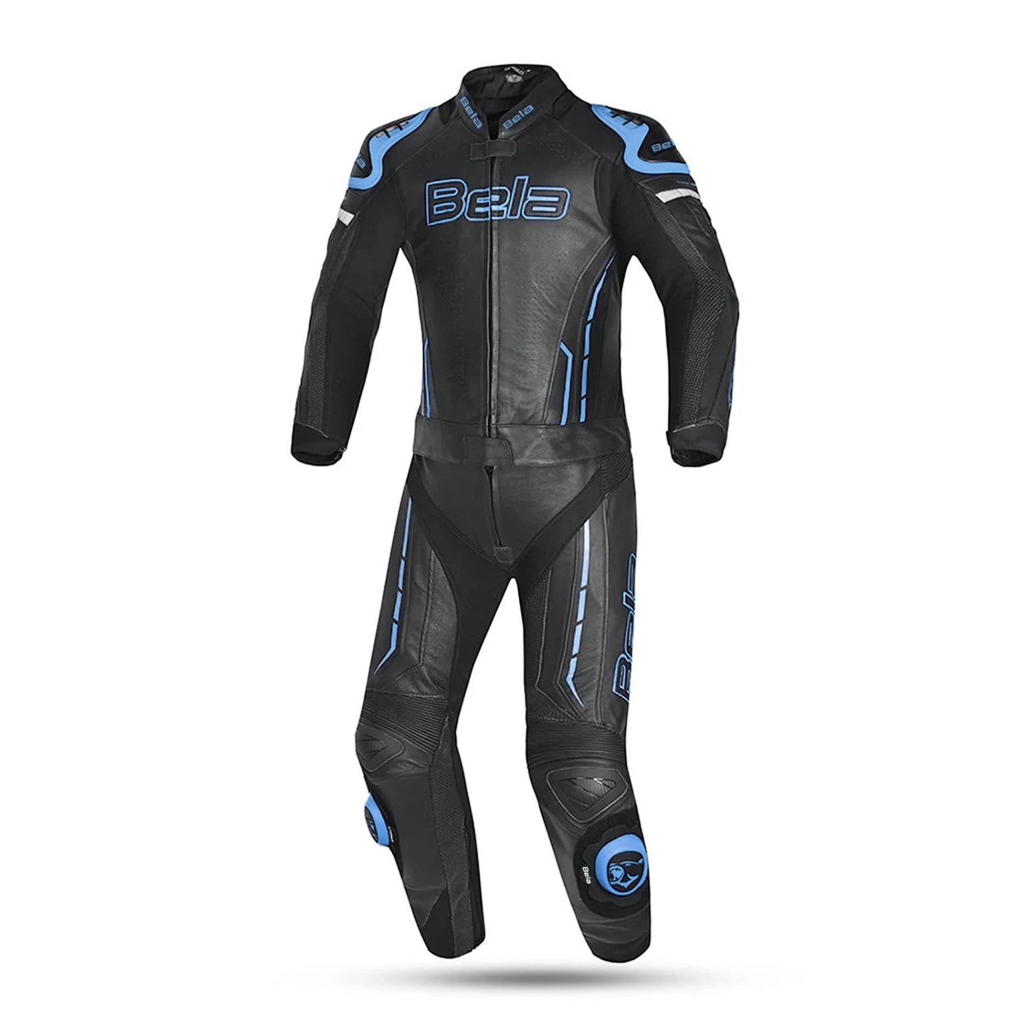 BELA ROCKET Mix Kangaroo 1 PC Motorcycle Suit Black Blue – 10 – Maximomoto PT