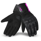 BELA TWIX Luvas De Moto Textil Senhora Preto Rosa