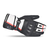 BELA ICE WINTER WP Leather Gloves with Leather Black White Red