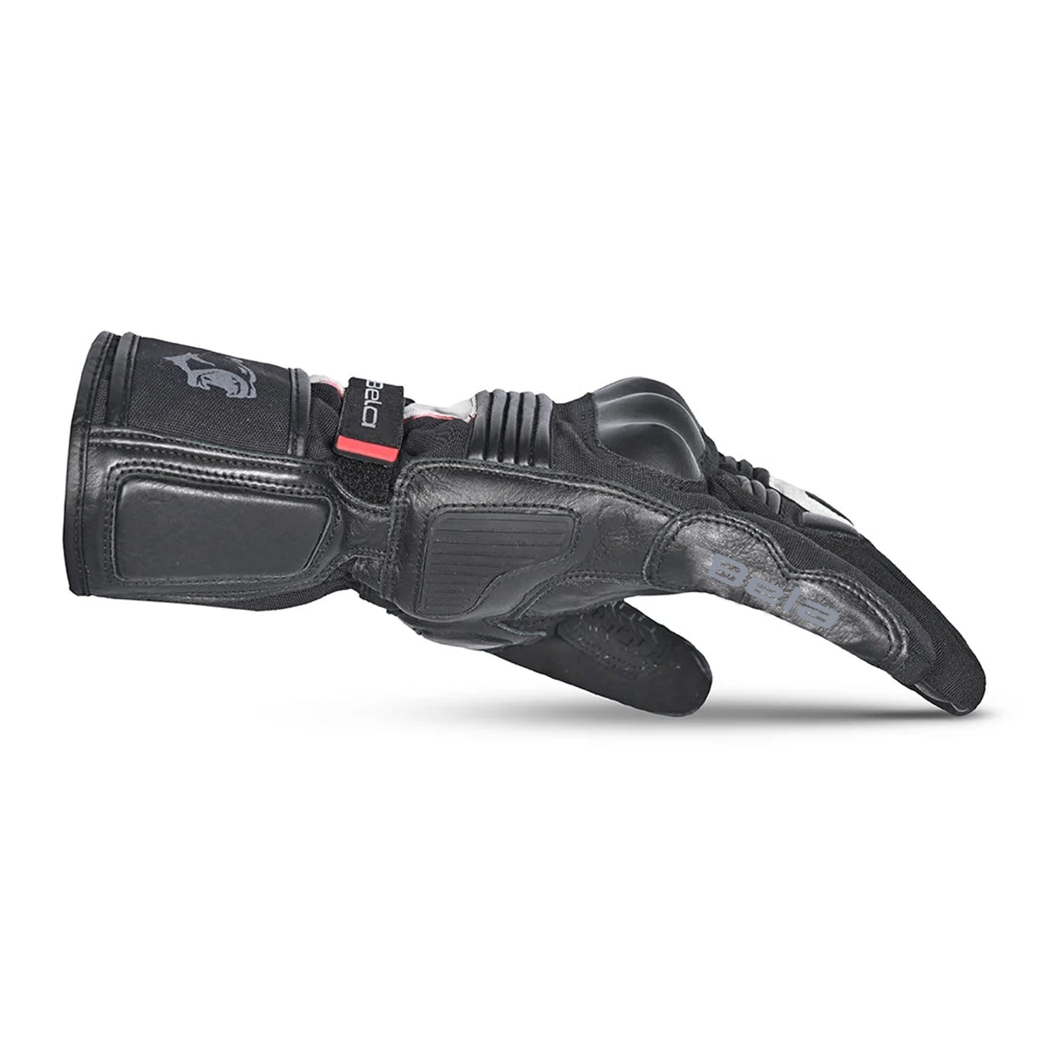 BELA ICE WINTER WP Leather Gloves with Leather Black White Red – 4 – Maximomoto PT
